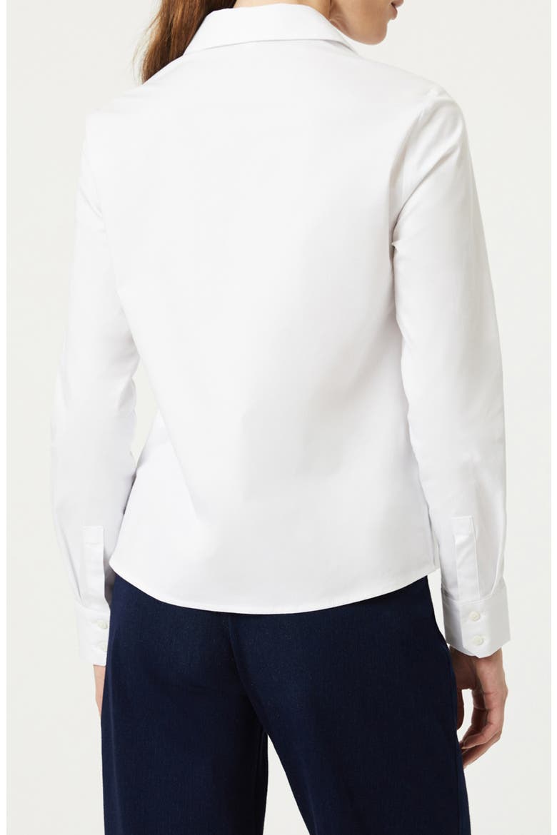 Hidden Placket Button-Up Shirt, Alternate, color, WHITE