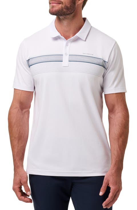 Perfect View Chest Stripe Cotton Blend Piqué Polo