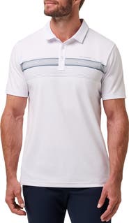 TravisMathew Perfect View Chest Stripe Cotton Blend Piqué Polo