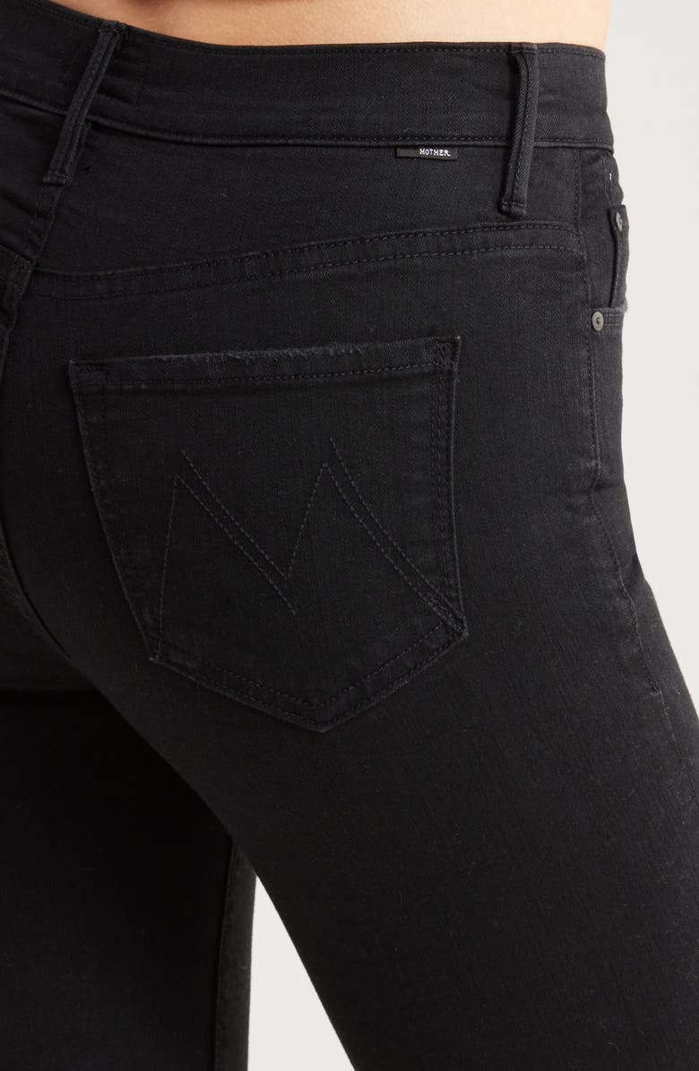 MOTHER Stunner Bunny Snip High Waist Zip Hem Capri Jeans, Alternate, color, Not Guilty