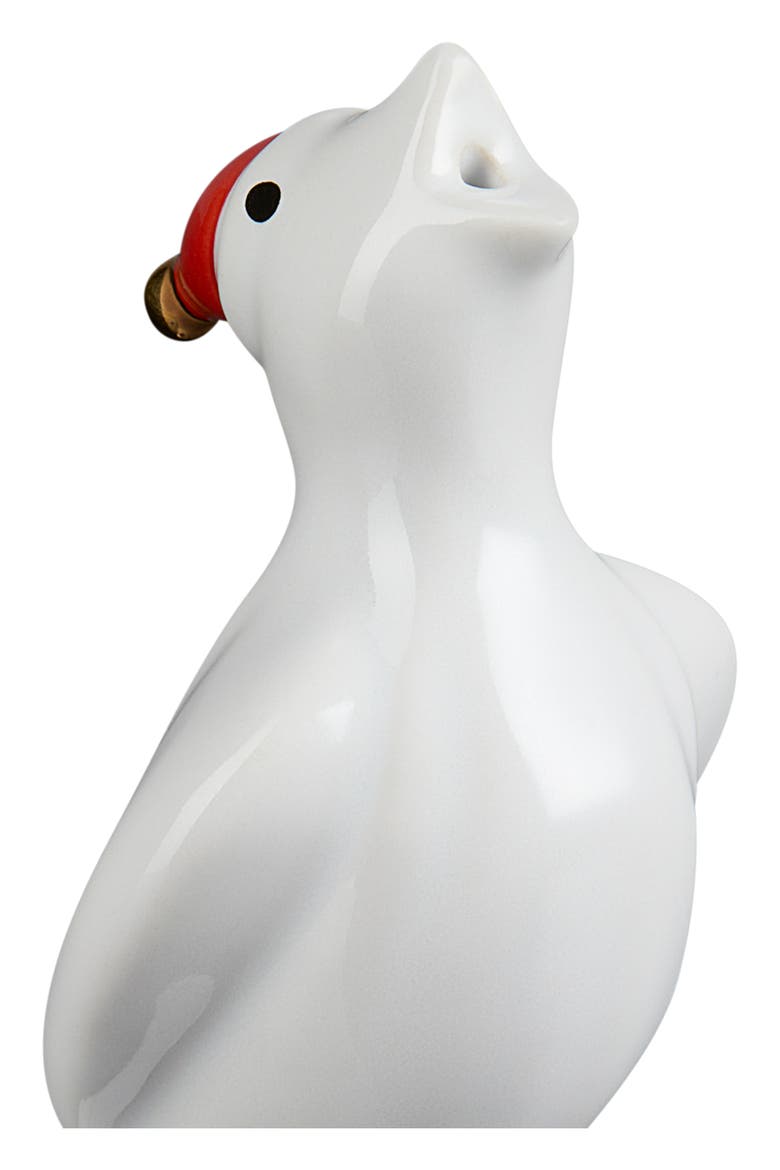 Stoneware Santa Pie Bird, Alternate, color, WHITE