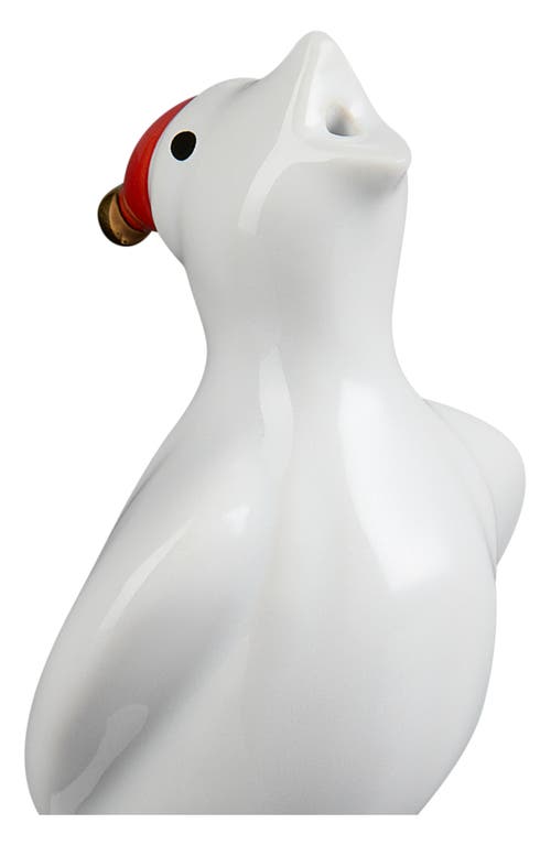 Le Creuset Stoneware Santa Pie Bird In White