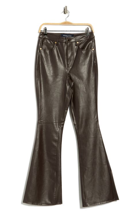 Beverly Faux Leather High Rise Skinny Flare Leg Pants