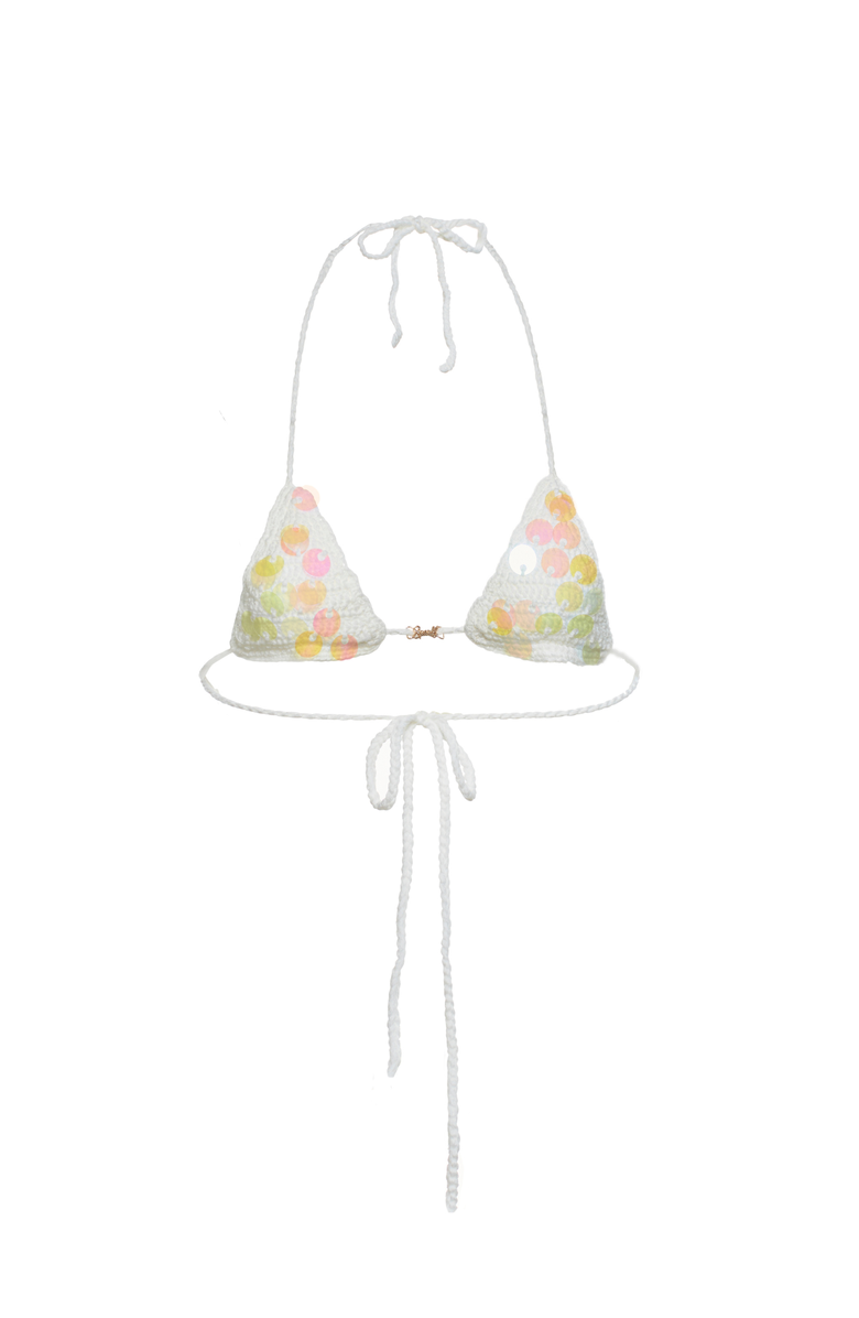 SPARKL SIREN BIKINI TOP, Main, color, White