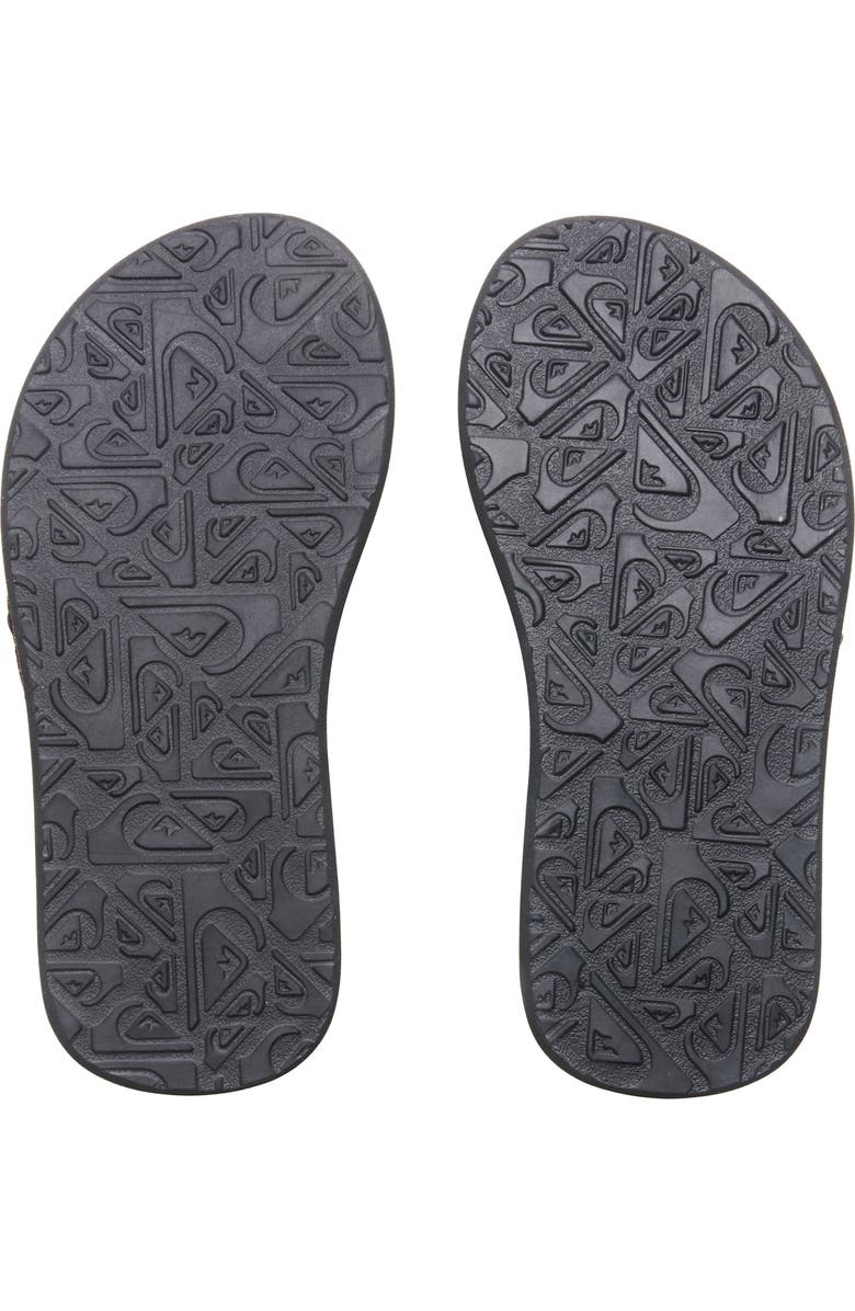 Quiksilver Kids' Moncata Layback Flip Flop, Alternate, color, Black/ Multi
