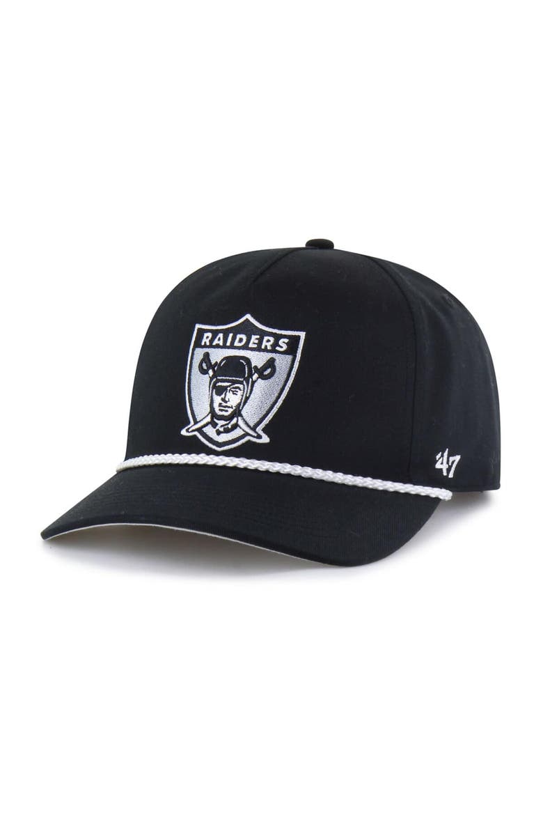 Men's '47  Black Las Vegas Raiders Rope Hitch Adjustable Hat, Main, color, Black