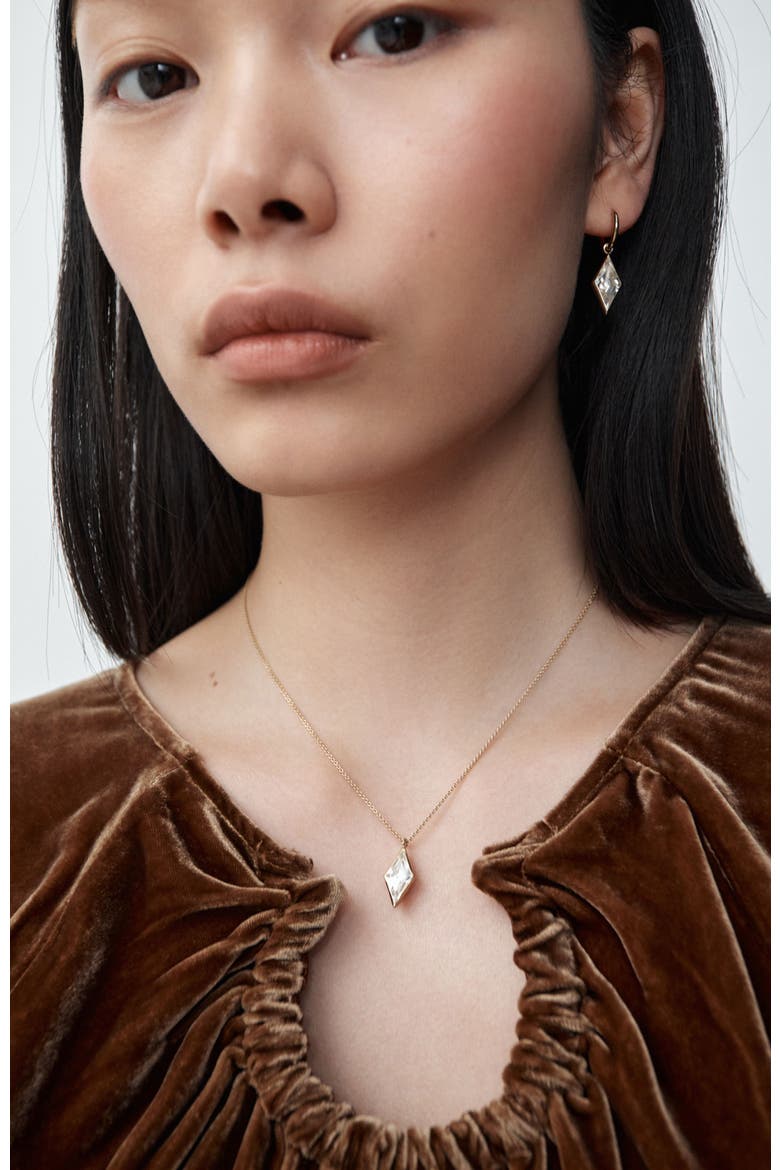 14kt Gold Vermeil Kite Quartz Necklace, Alternate, color, Yellow Toned Gold