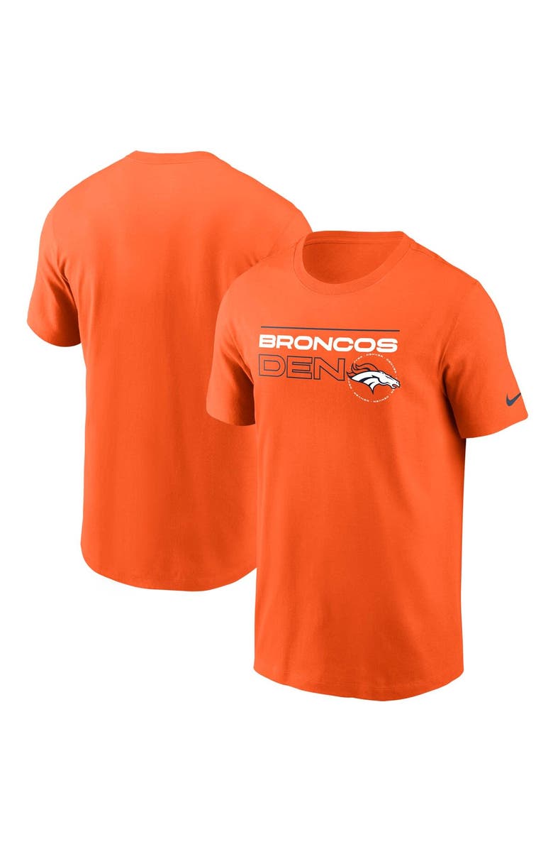 Nike Men's Nike Orange Denver Broncos Broadcast Essential T-Shirt, Main, color, 