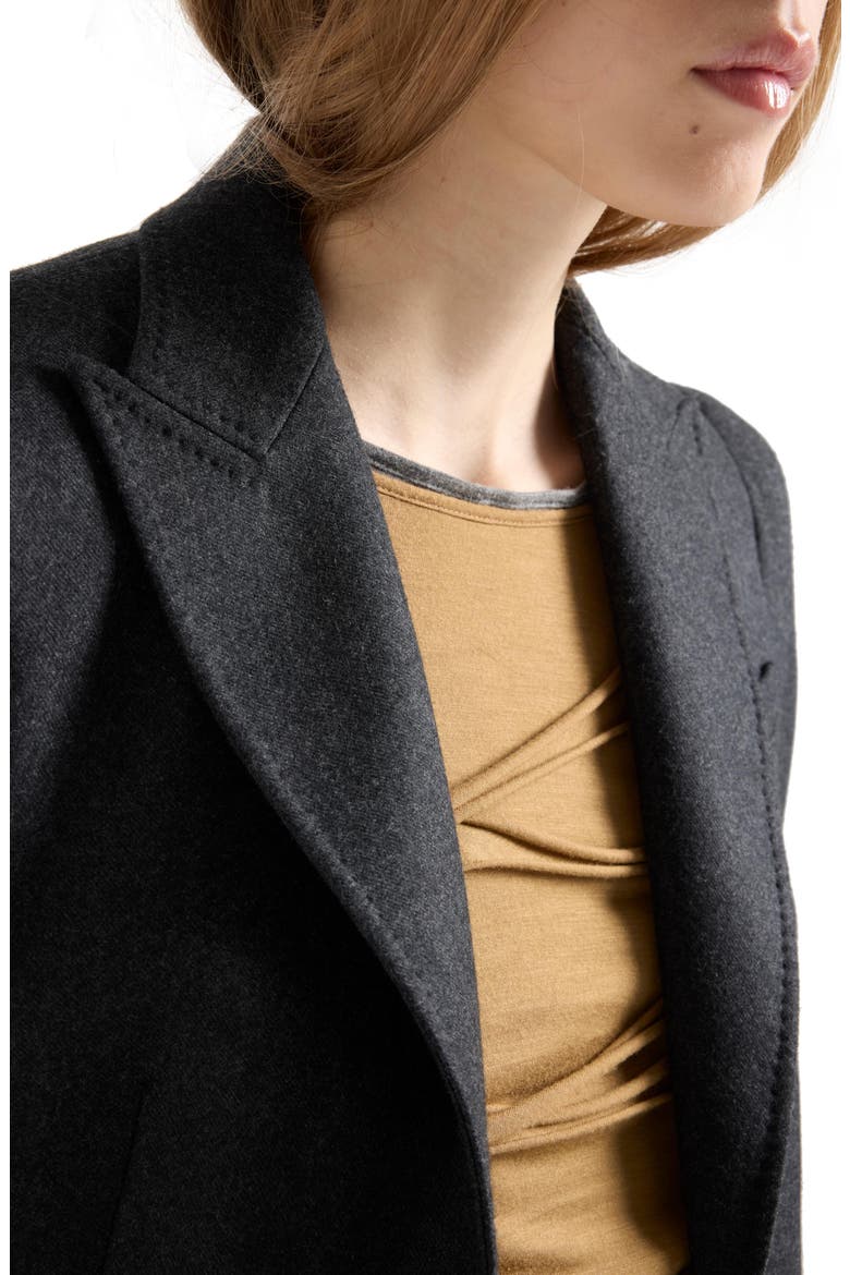 High Shoulder Wool Blazer, Alternate, color, WOOL MINK