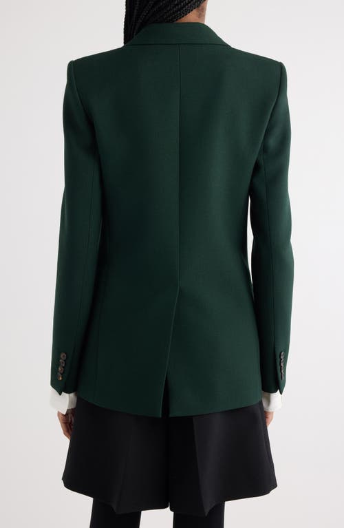 Chloé Single-breasted Wool Jacket In Nightfall Green