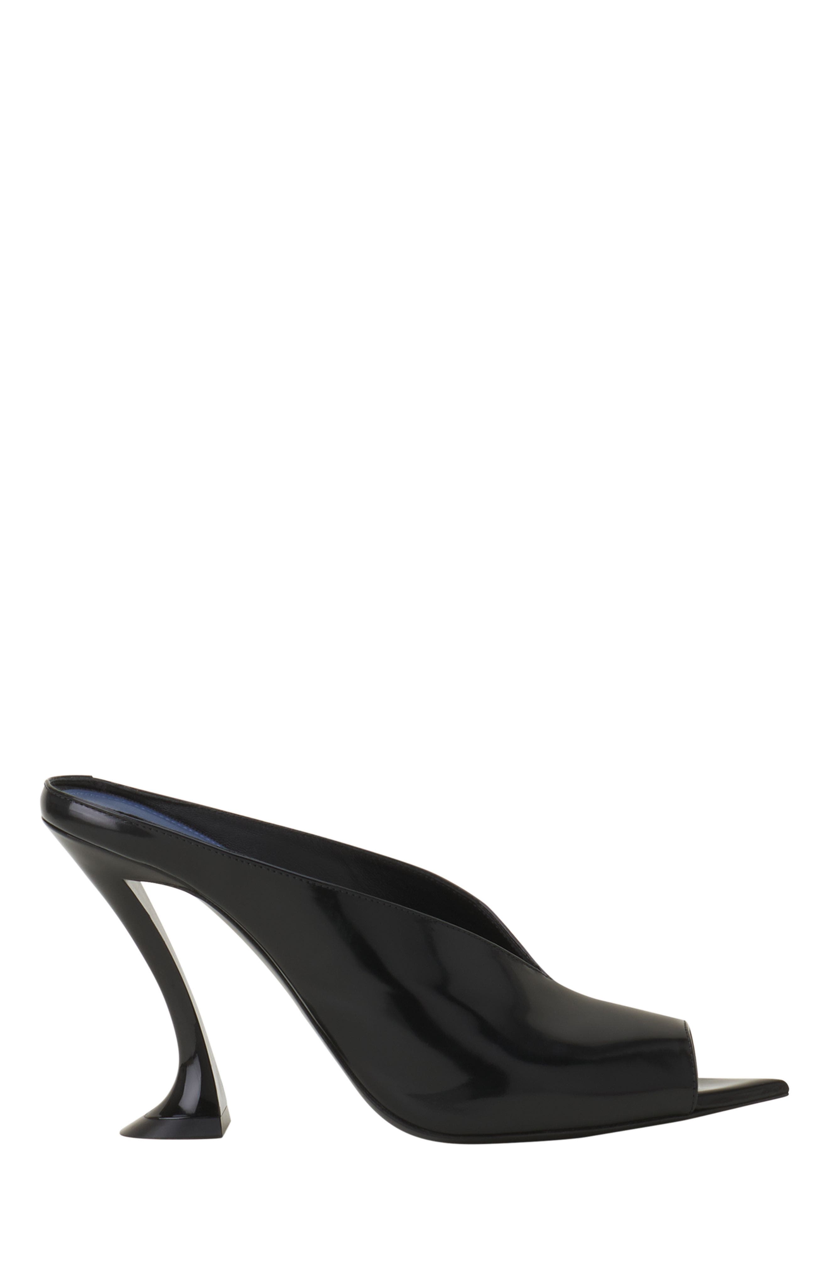 Lanvin Midnight Step Mule In Patent Leather, Main, color, Noir
