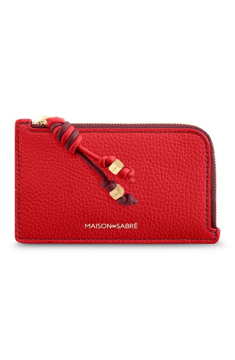 Leather Zip Card Holder