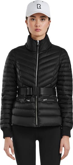SCARLETT WOMEN'S QUILTED LIGHT DOWN JACKET WITH REMOVABLE BELT