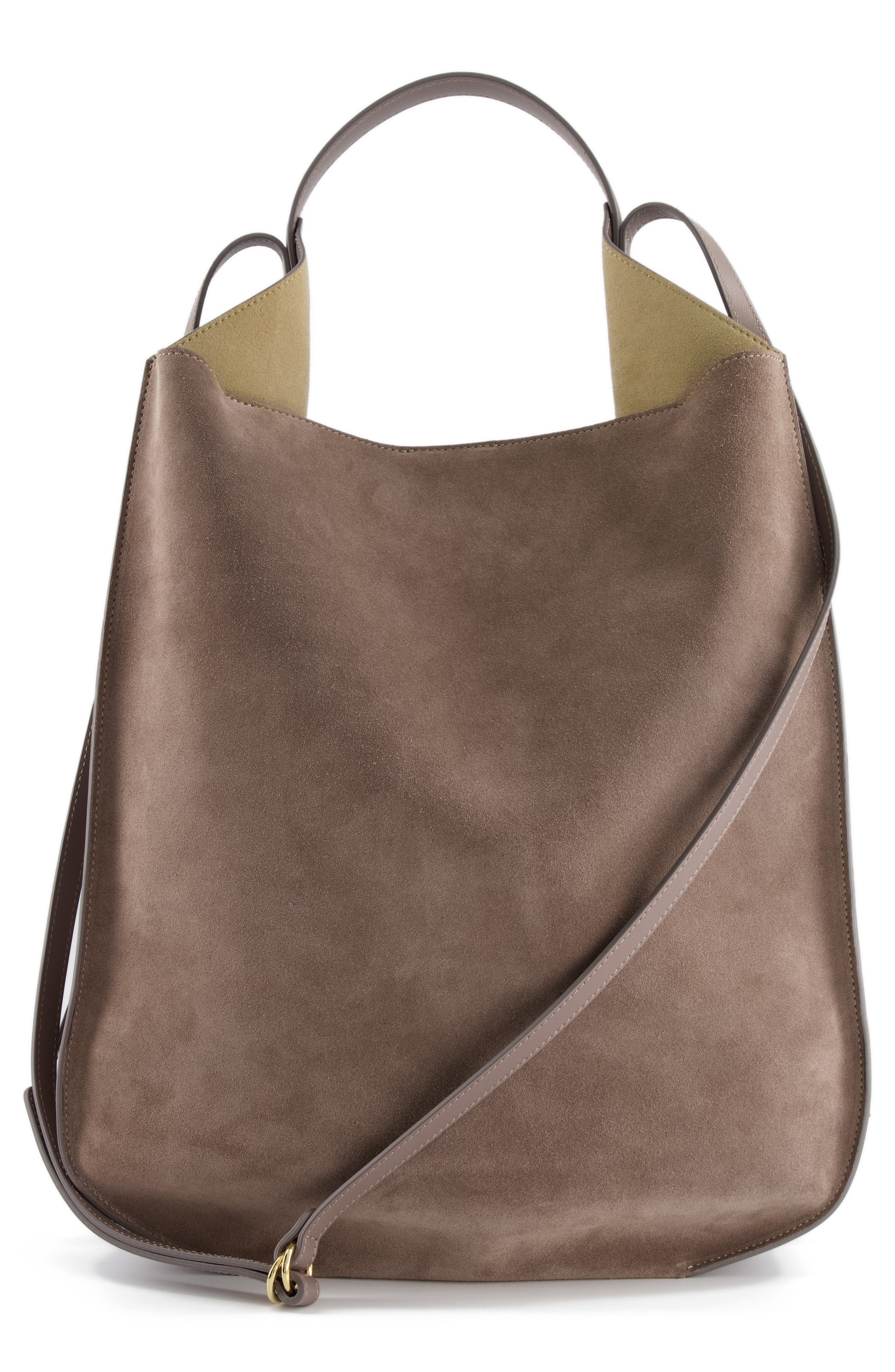 Ree Projects Large Helene Suede Tote, Main, color, 