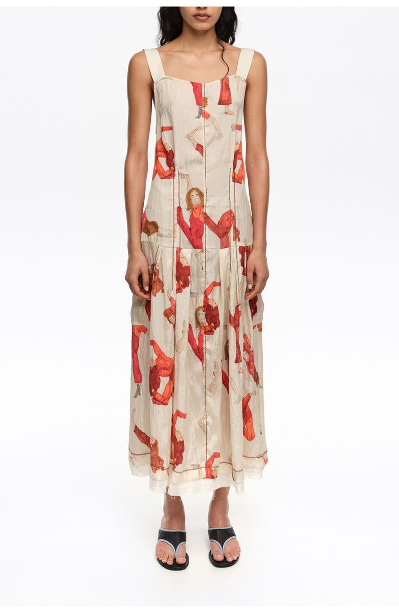 Bimba y Lola Dancers A-line strappy dress, Main, color, Dancers