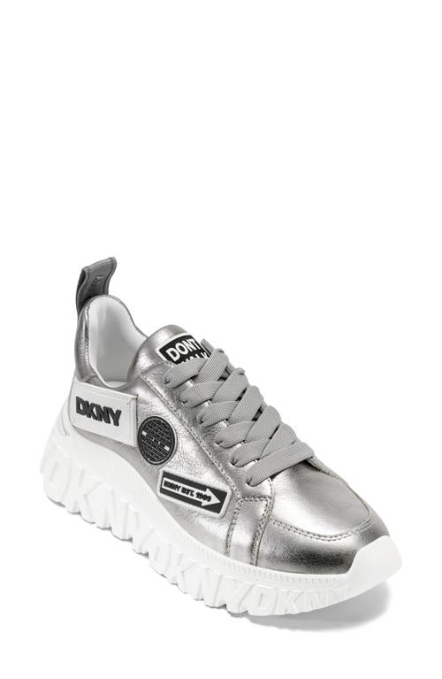 Dkny Lexie Platform Sneaker In Silver