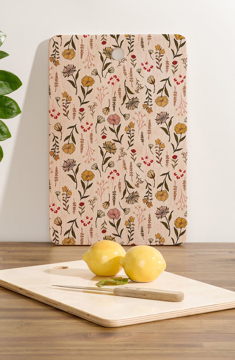 Deny Designs Spring Garden Birch Wood Cutting Board, Alternate, color, 