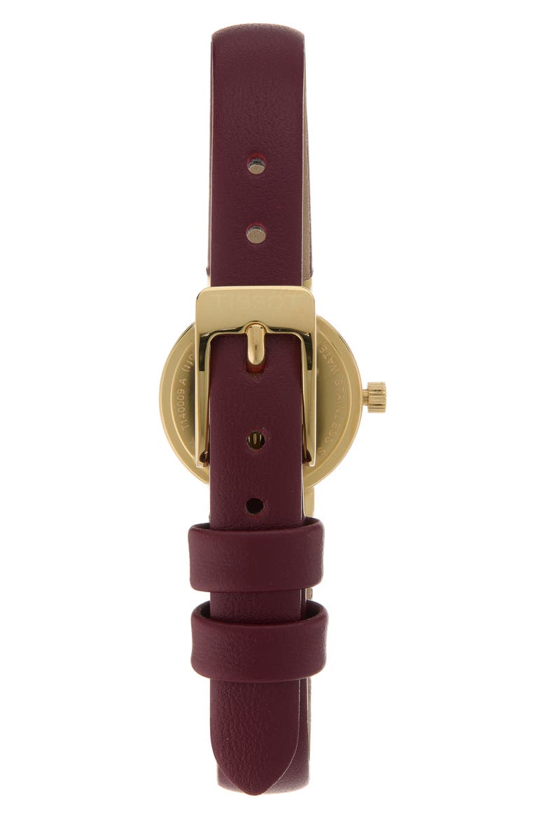 Lovely Round Leather Watchband, Alternate, color, BURGANDY