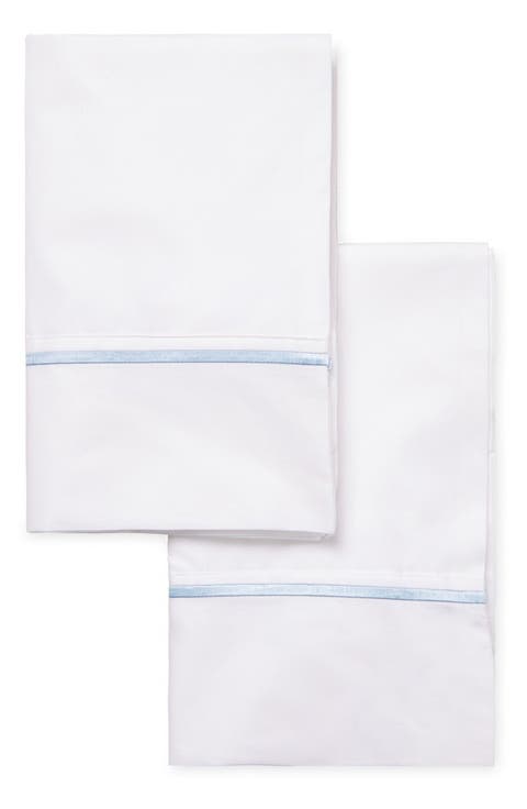 Single Embroidered Line 300 Thread Count 100% Cotton Pillowcases