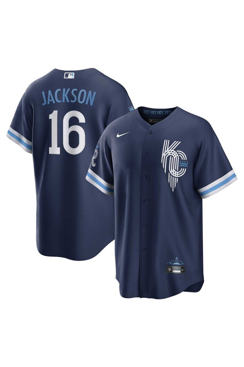 Men's Nike Bo Jackson Navy Kansas City Royals City Connect Replica Player Jersey, Main, color, Navy