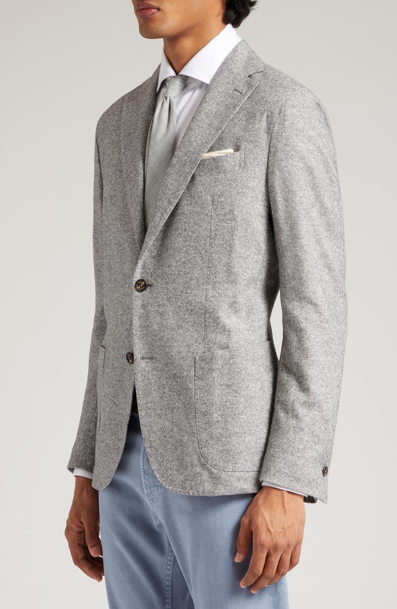 Eleventy Deconstructed Wool & Silk Blend Sport Coat, Alternate, color, 