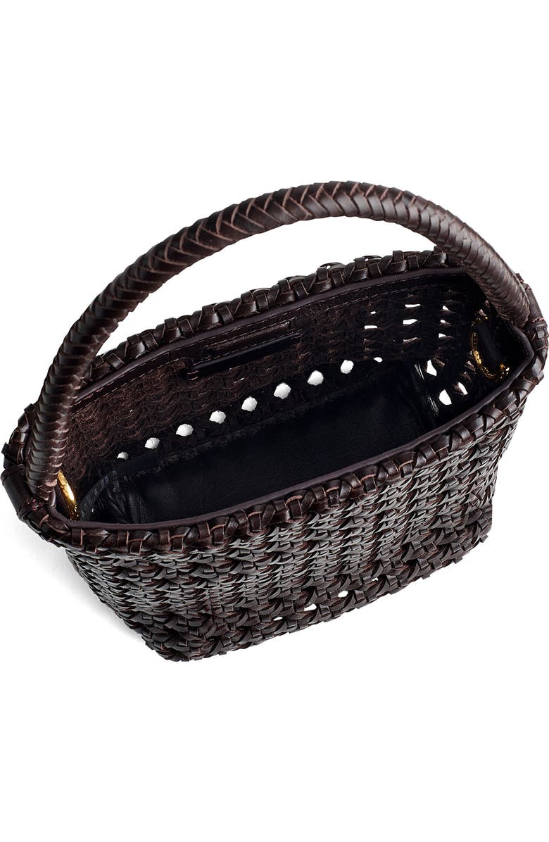 Madewell The Handwoven Cane Mini Bag, Alternate, color, Dark Carob