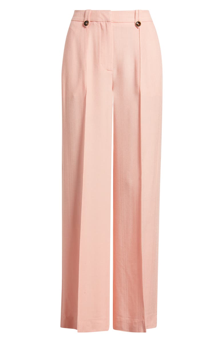 Reiss Magda Wide Leg Pleat Pants, Main, color, Pink