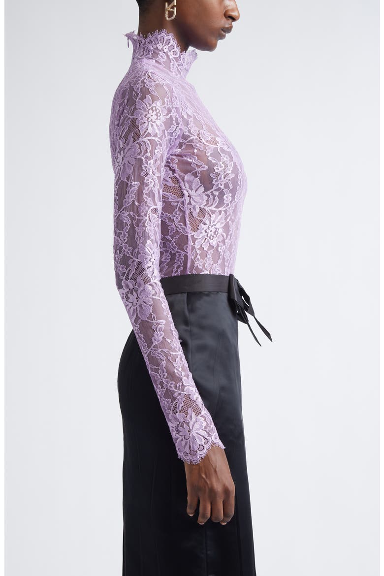 Sheer Lace Bodysuit, Alternate, color, PURPLE