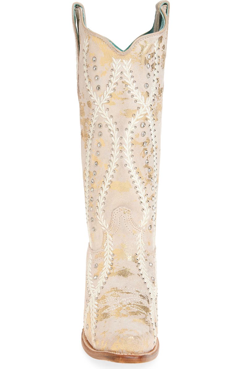 CORRAL Metallic Embroidered Western Boot, Alternate, color,