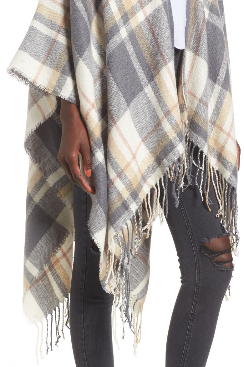 Plaid Cape, Alternate, color, GREY MULTI