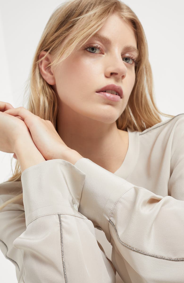 Brunello Cucinelli T-shirt with monili, Alternate, color, 