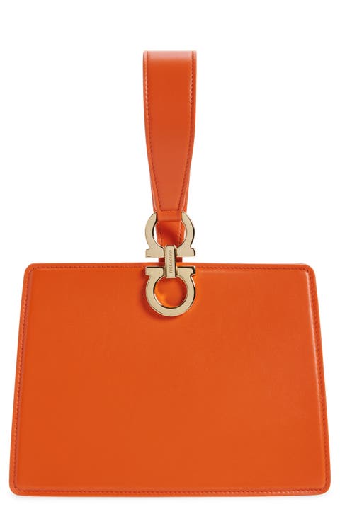 Double Gancio Leather Mini Clutch