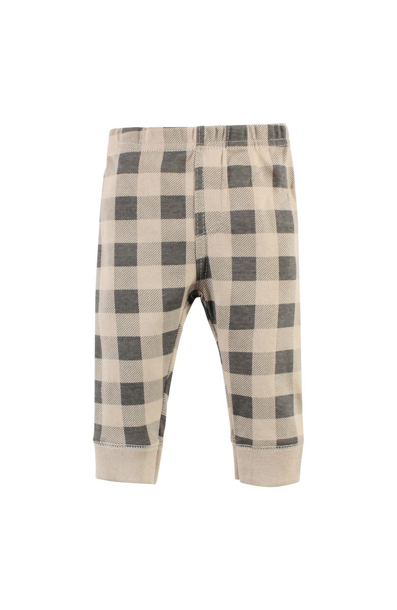 Hudson Baby Cotton Infant Essentials Bodysuit, Pants, and Shoes 3Pk, Alternate, color, Snuggle Bear Short Sleeve