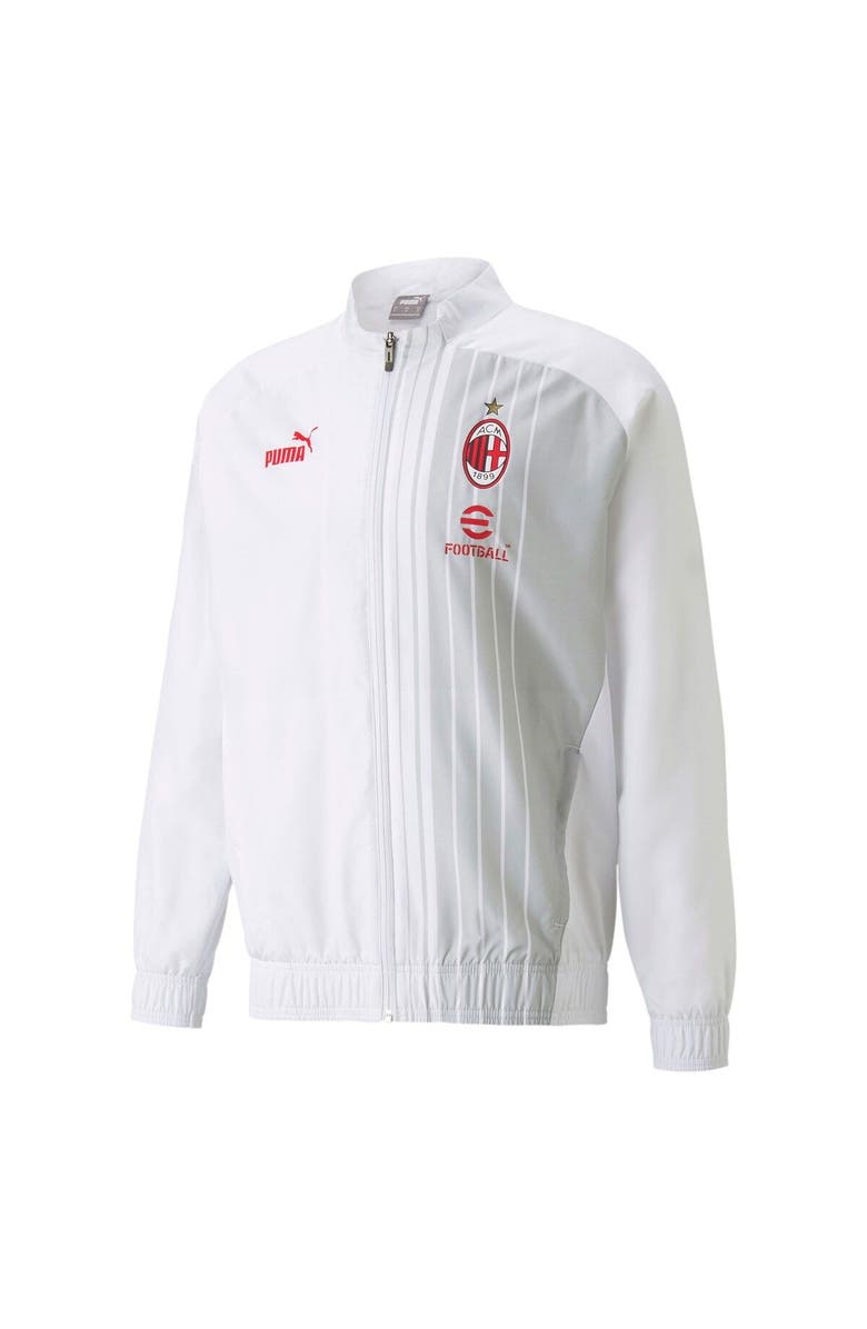 PUMA Men's Puma White AC Milan 2022/23 Pre-Match Full-Zip Jacket, Alternate, color,
