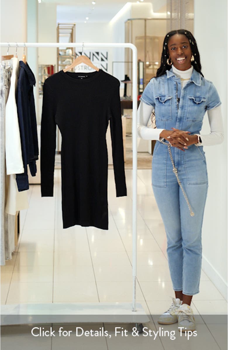 Virgo Long Sleeve Rib Minidress, sales video thumbnail