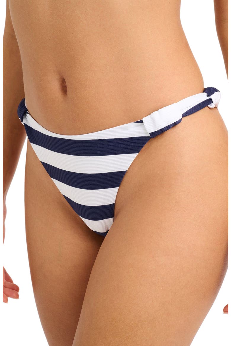 Louise Bikini Bottom, Alternate, color, Deep Navy/White