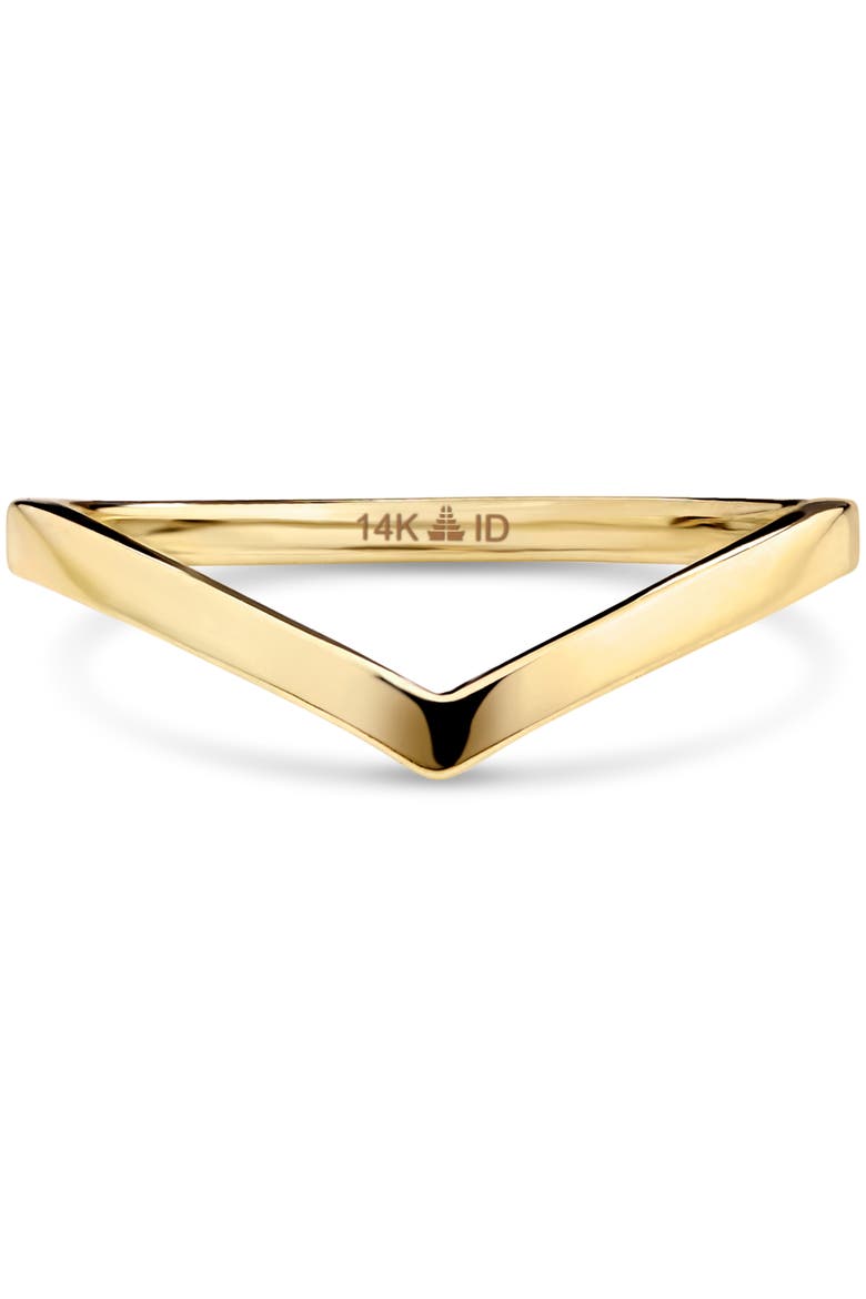 Chevron Ring in 14K Gold, 4mm, Main, color, Yellow Gold