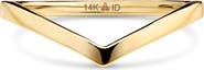 DEVATA Chevron Ring in 14K Gold, 4mm