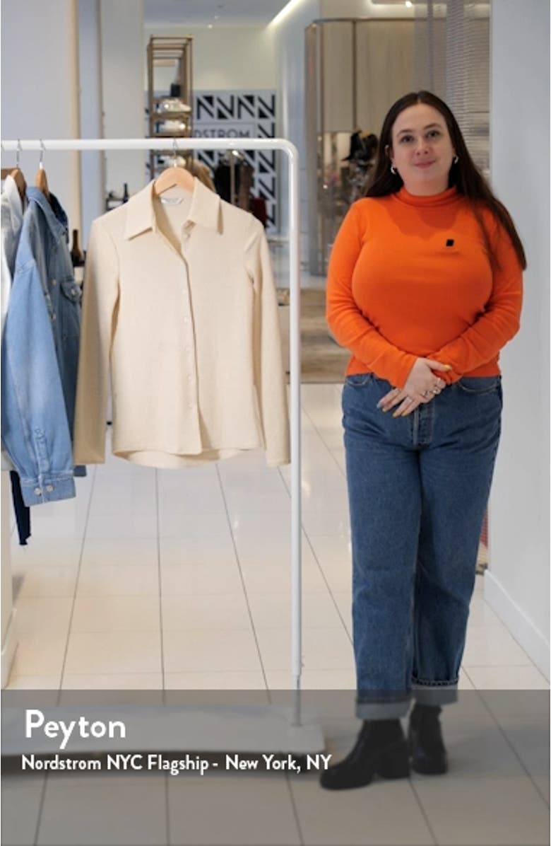 Textured Knit Button-Up Shirt, sales video thumbnail