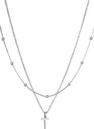 Adornia Initial Pendant Layered Chain Necklace