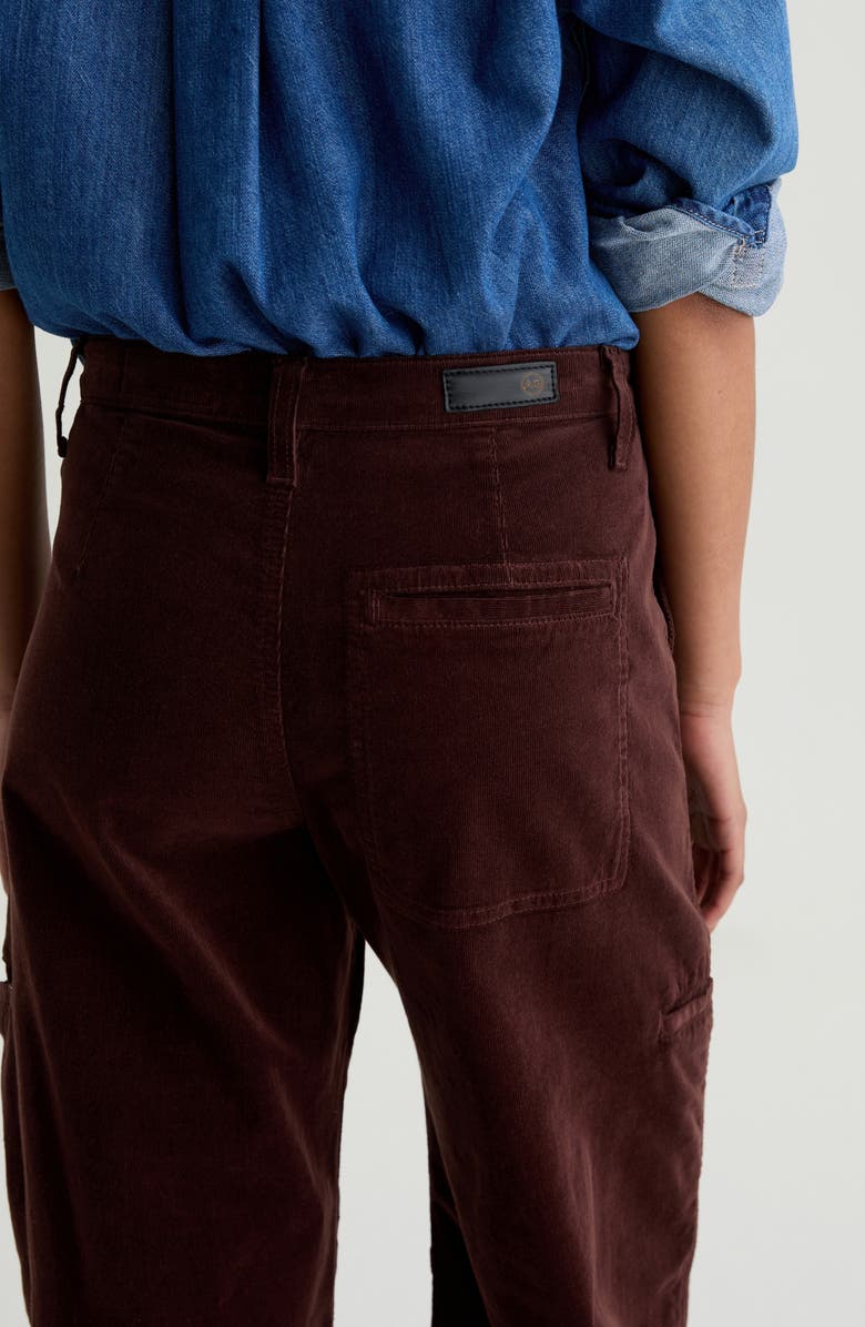 AG Hazal Ankle Barrel Utility Corduroy Pants, Alternate, color, Coffee Bean