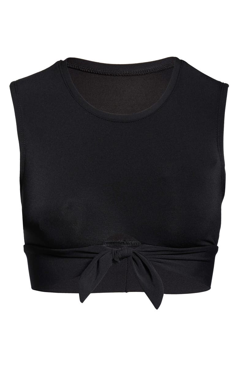 Robin Piccone Ava Longline Knot Front Bikini Top, Alternate, color, 