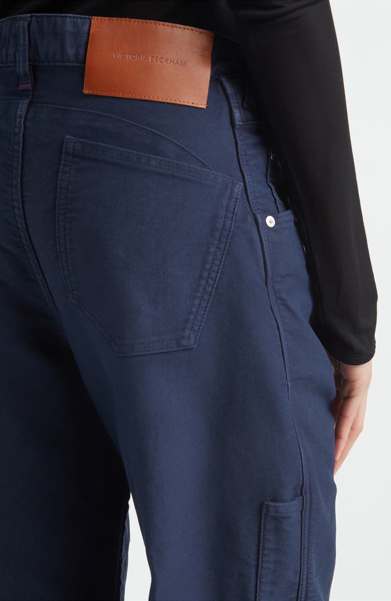 Victoria Beckham Straight Leg Five-Pocket Pants, Alternate, color, Navy