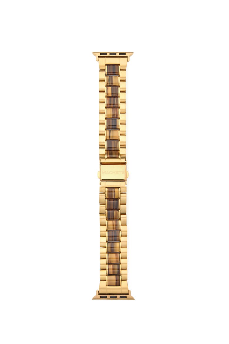 Boyfriend Apple Watch Band, Alternate, color, Gold - Tiger's Eye
