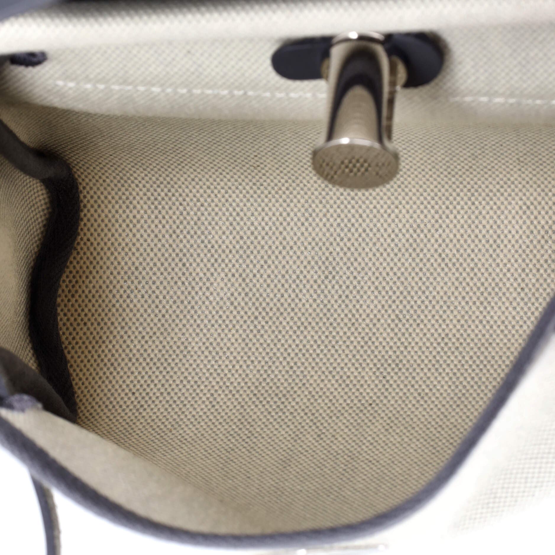 Pre-Owned Hermes Herbag Zip Toile and Leather 20, Alternate, color, Gris Pantin