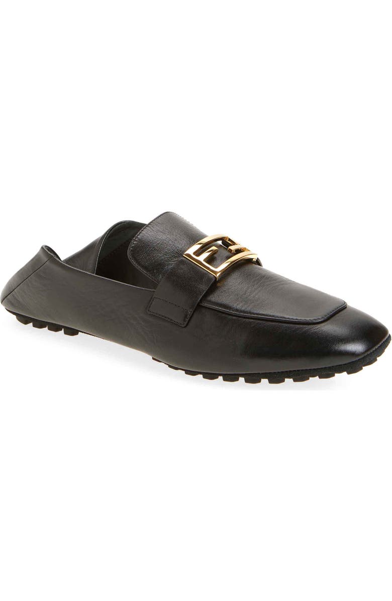 Fendi Baguette Driving Loafer, Alternate, color, Black