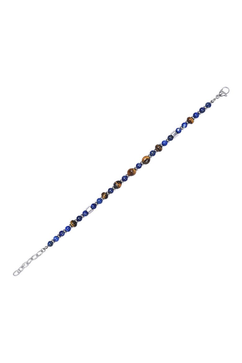 Cyrus Stone Beaded Bracelet, Alternate, color, SILVER