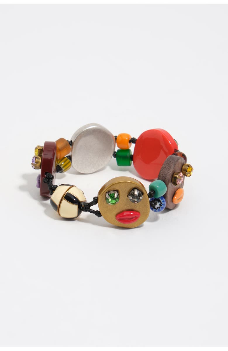 Bimba y Lola Multicolor Masks And Glass Bracelet, Alternate, color, Orange