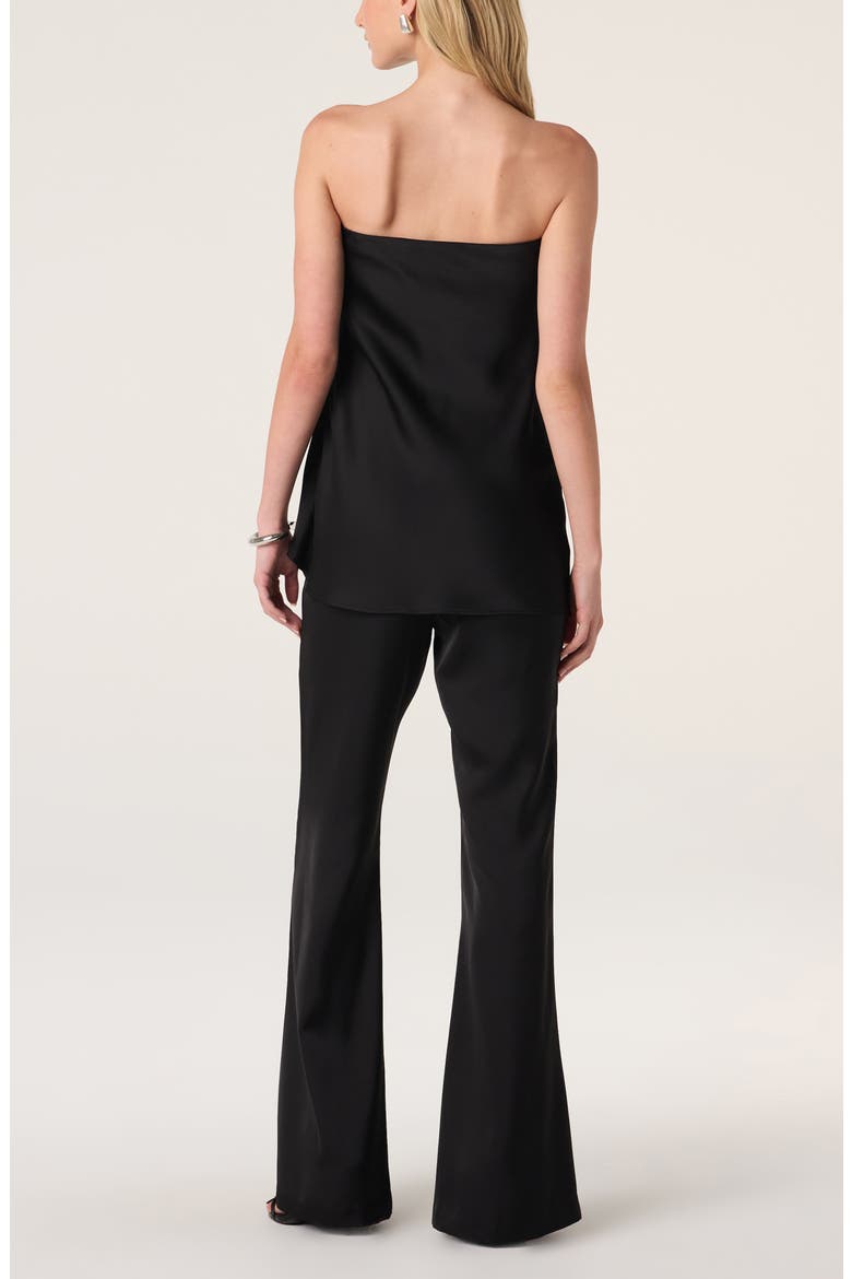 Keona Strapless Twisted Front Top, Alternate, color, BLACK
