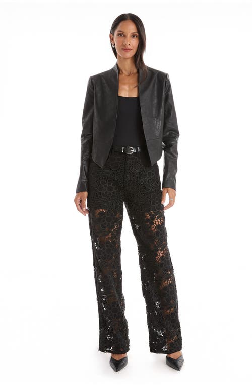 The Noli Shop Yasmin Leather Jacket In Black